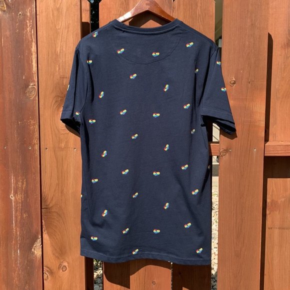 NWT Denim & Flower Ricky Singh Hope T Shirt Gay Pride Rainbows Hearts Size M NWT - Picture 11 of 13